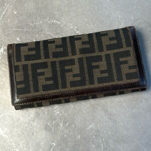 Fendi Zucca print long wallet.